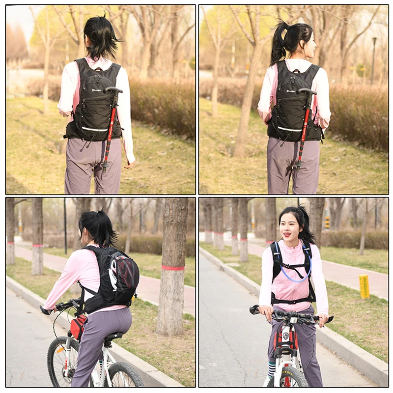 Trail Running Backpack Outdoor Sports Bags Cycling Camping Hydration Vest Marathon Bicycle Gym For 1.5/2L Water Bag