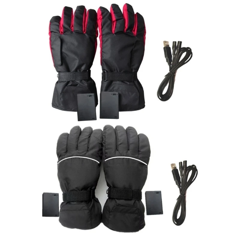 

Heated Gloves for Men & Women Heated Motorcycle Gloves Waterproof Touchscreen Heating Gloves for Hiking Snowboarding LX0E
