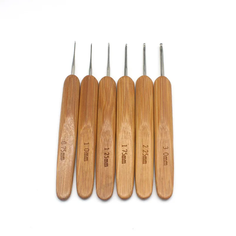 헤어 브레이드용 레게머리 크로 셰 뜨개질 후크 세트, 바늘 크기, 패키지 당 10 개, 0.75mm-3mm