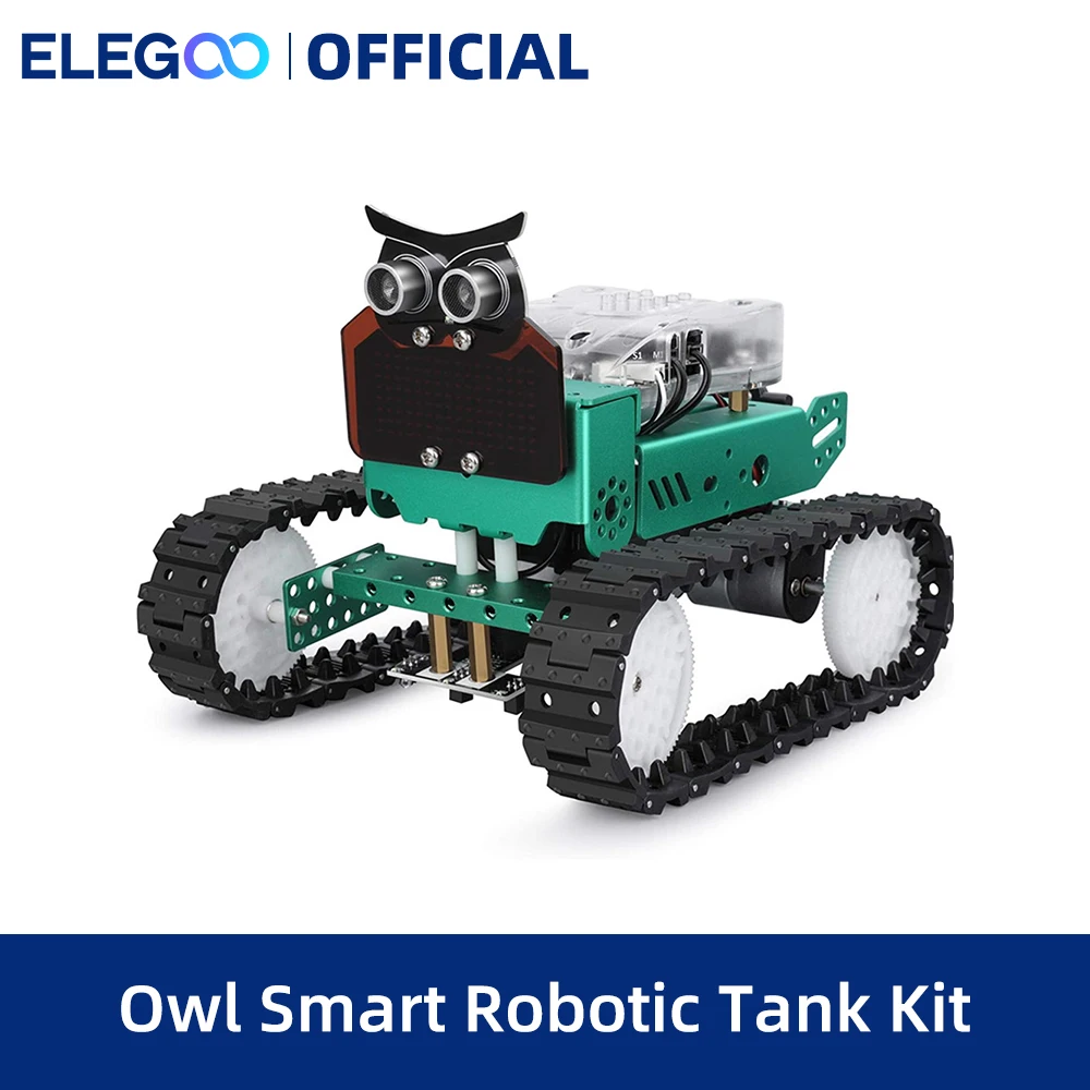 

Умный Роботизированный автомобиль ELEGOO Owl V2.0 с Nano V4, модуль отслеживания линии, Инфракрасный Фотоэлектрический/ультразвуковой датчик, игрушечный автомобиль Arduino