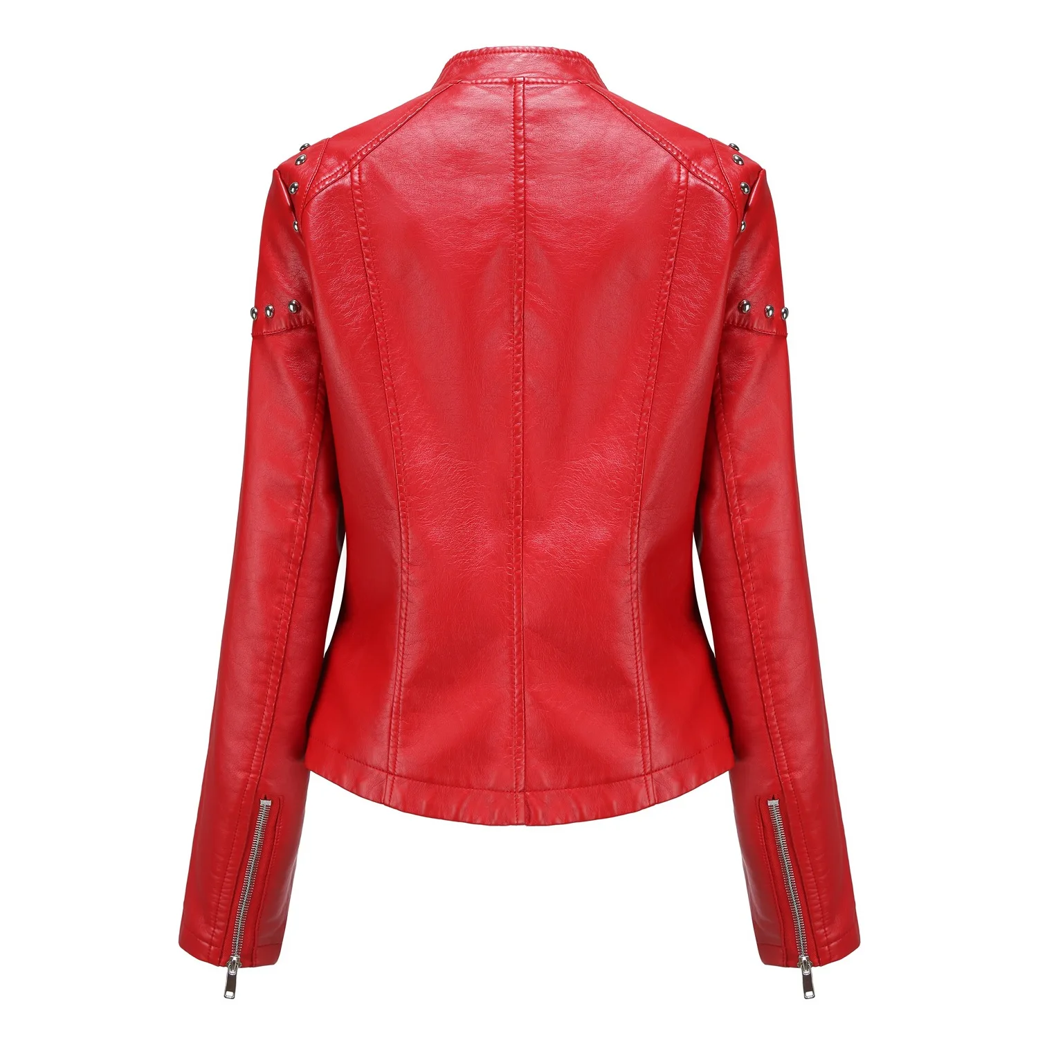 Jaqueta de Couro da Motocicleta Rebite Plutônio Mulheres Bombardeiro Manga Longa Gola Fino Ajuste Streetwear Outerwear Roupas Cabolsa Feminino 2022 11 Computers & Electronics