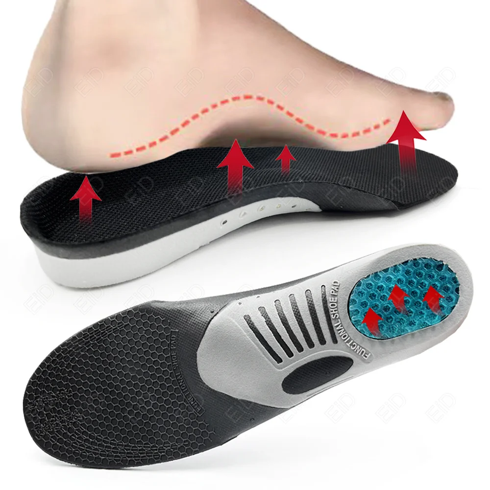 EiD Best Orthotic Gel Insoles Orthopedic Flat Foot Health Sole Pad For Shoes Insert Arch Support Pad For Plantar fasciiti Unisex