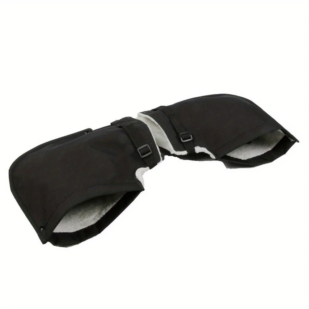Windproof Motorcycle Handlebar Gloves 32x27x2.5cm Warm Velvet Covers For Cold Winter Warmer Motorbike/Scooter Handlebar Grip 5