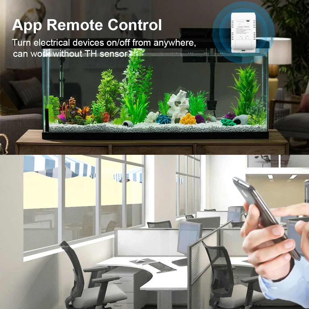 Tuya Ewelink Th16 Wifi Smart Switch Monitoramento Remoto Sensor de Temperatura 16a 3000w para Alexa Google Home - Image 6