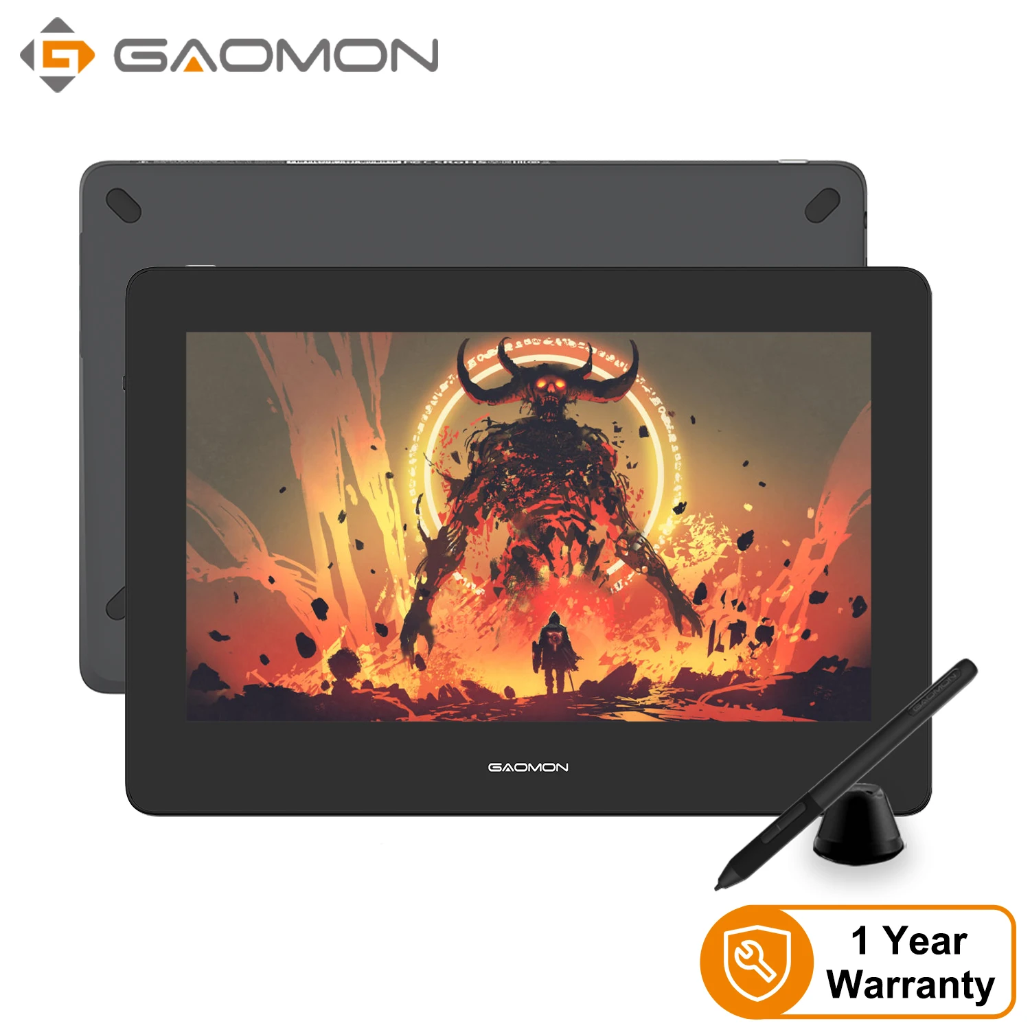 GAOMON PD1320 13.3" Portable Drawing Tablet Display, 8192 Levels Digital Pen Tablet Monitor for Mac & Windows & Android