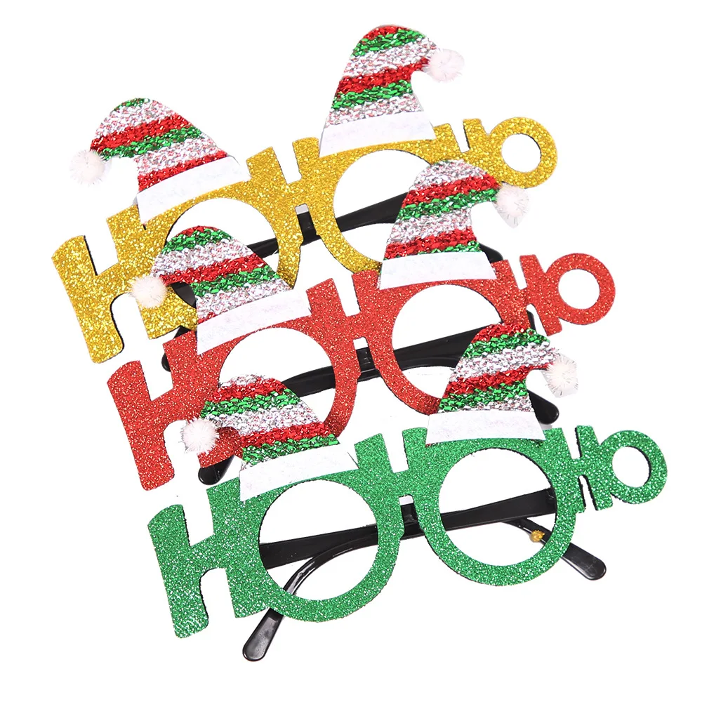 Weihnachtsbrillen Weihnachtsmann Weihnachtsbaum Schneemann Plastikbrillen Geschenk Weihnachtsparty-Zubehör Foto-Requisiten Weihnachtsdekoration – Detail 2
