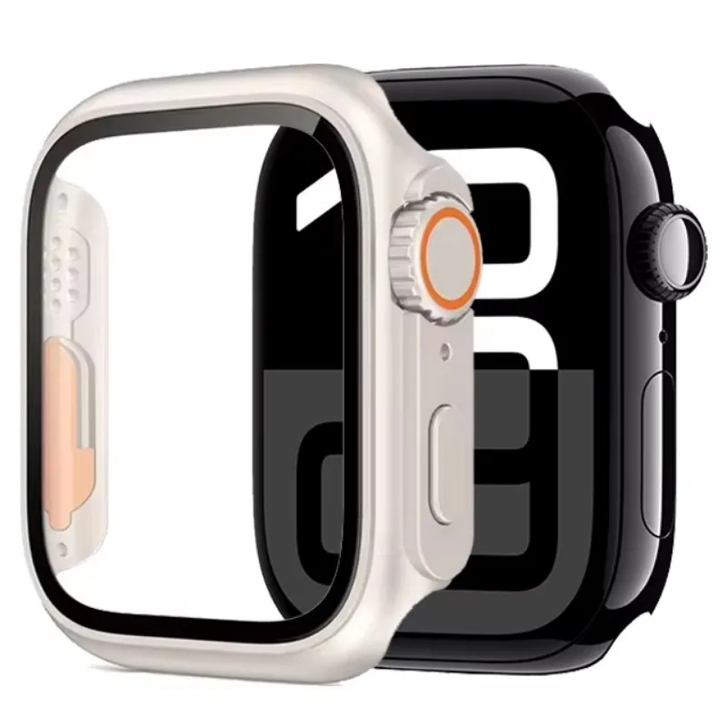 Ultra Protective Apple Watch Glass + Case Screen Protector with PC Cover