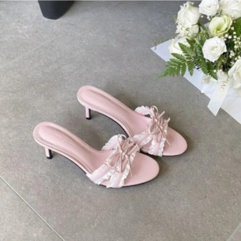 Elegant Women's Party Sandals With Stiletto Heel And Bow Detail_voghion.com