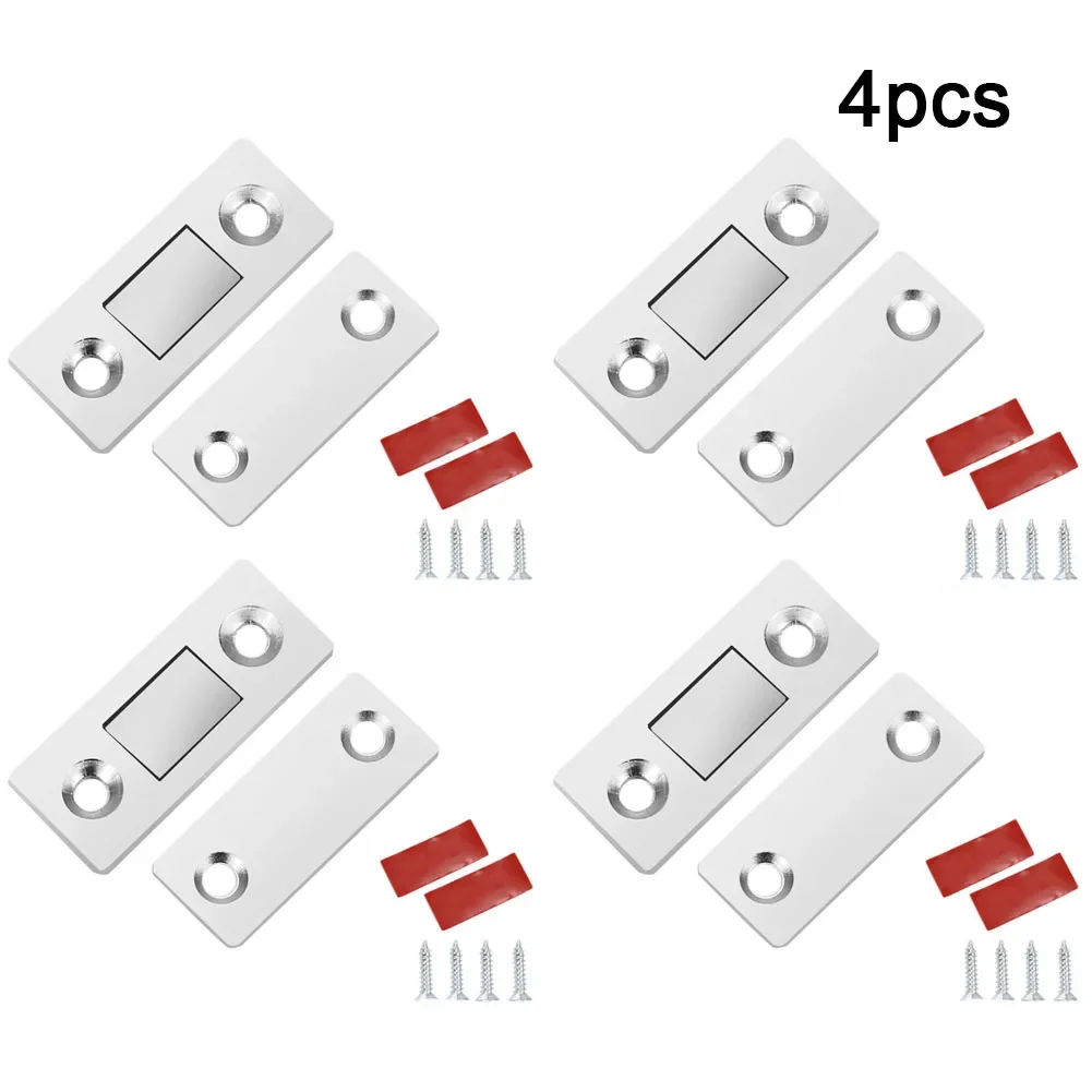 4 Sets Strong Magnetic Cabinet Catches Magnet Door Stops Hiddens Door Closer With Screw for Closet Cupboard Furniture Hardware magnetic cabinet catches door closer door catches door stops cabinet door stop