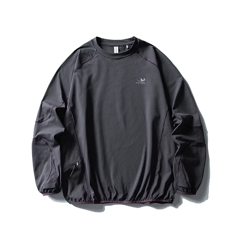Stadt Outdoor Streetwear Sport Langarm T-shirt Männer Frauen Schnell Trocknend Leichte High-elastische Lose Casual Techwear T-shirts – Detail 39