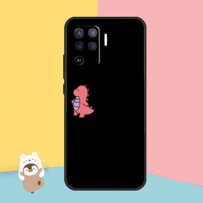 Adorable Cartoon Dinosaur Couple Phone Case Cover