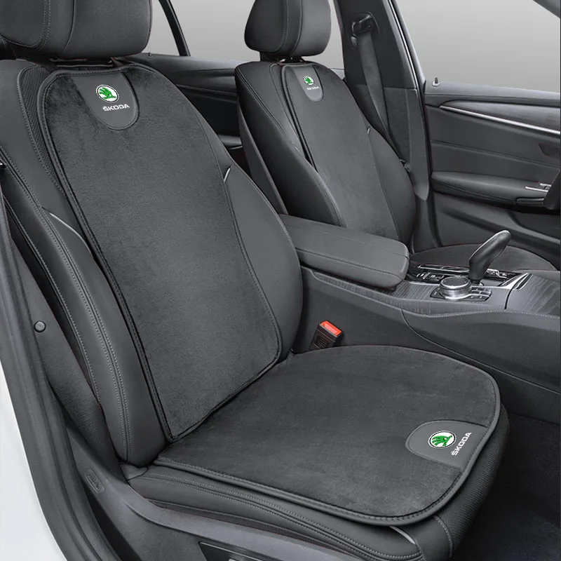 Car Seat Cover Backrest Pad Cushion For Skoda Octavia Superb Rapid Kodiaq Karoq Fabia Kamiq Enyaq RS car seat belt covers