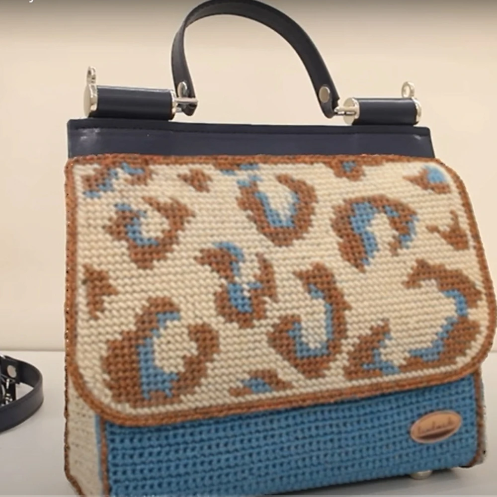1Set Leather Handbag Woven Bag Handle With Hardware Bag Body Kit Knitted Bag DIY Handmade Bag Part Accessories For Handbags New