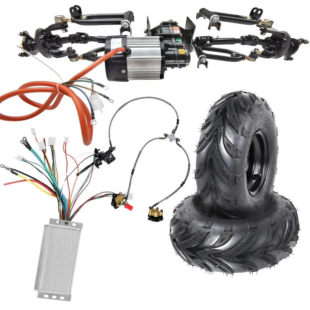 Kit Assale Anteriore Tdpro 6 "Ruote 48V 1000W Motore Differenziale Elettrico Atv Elettrico Go Kart Quad Ruote Gokart Ruote Atv