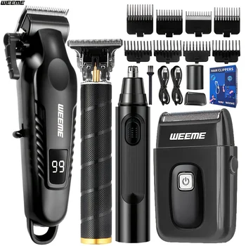 4 in 1 Grooming Kit LCD Display USB Rechargeable
