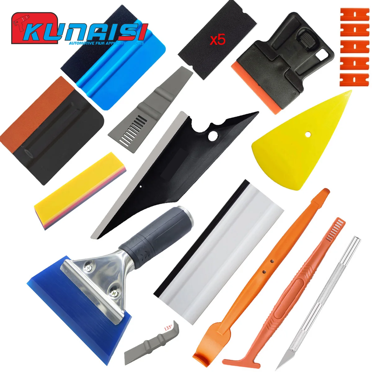 

6/9/11/14Pcs Car Vinyl Wrap Tools Window Tint Installation Kit Felt Squeegee Vinyl Knife Vinyl Wrap Magnet Work Gloves KUNAISI