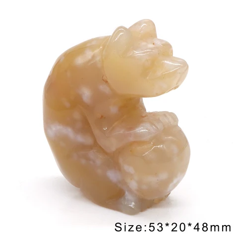 Elephant Bear Dinosaur Eagle Indians Skull Statue Natural Blossom Agate Healing Crystal Animal Stone Home Decoration Craft