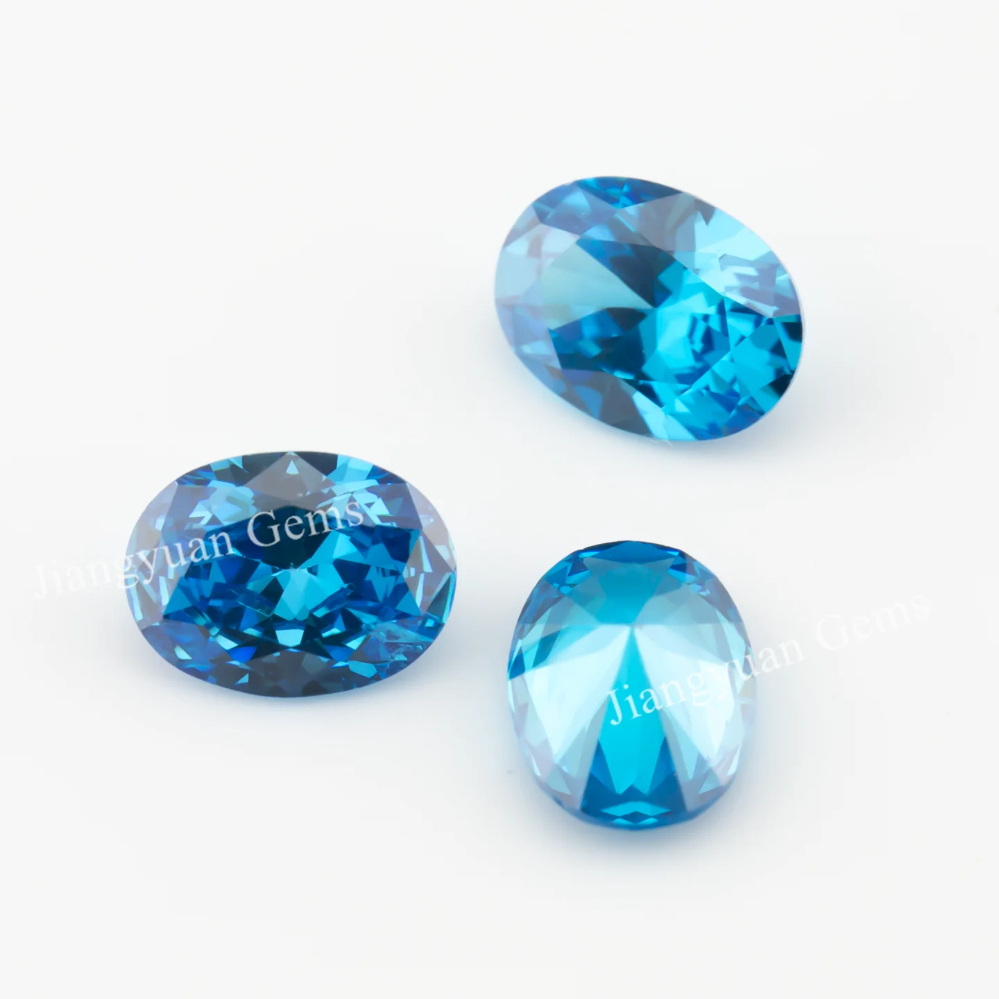 3x5~10x12mm ovale Form Zirkonia synthetische Edelsteine 5A lose CZ Steine grün meer blau Kaffee Rhodolith Tansanit Farbe – Detail 8