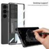 Luxury Plating Holder Case For Samsung Galaxy S25 Ultra Transparent Camera Protective Hard Stand Cover for Galaxy S25 Ultra Case 4