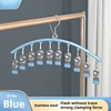Stainless Steel Clothes Drying Hanger Windproof Clothing Rack 10 Clips Sock Laundry Airer Hanger Underwear Socks Holder Hangers 3