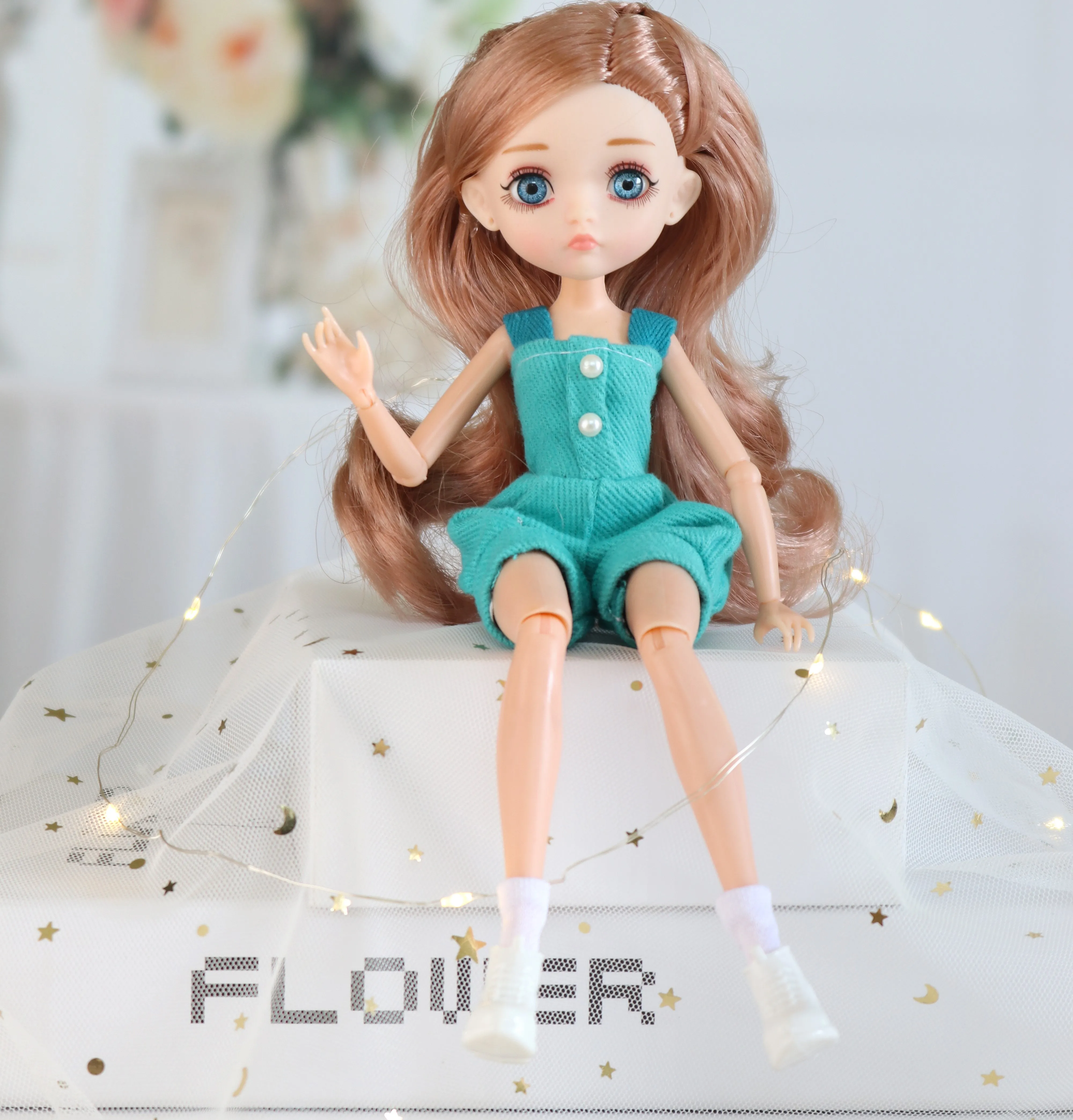 BJD1/6 30cmDoll Multicolor Hair Eye Handmade Madeup Moveable Joints Doll Gift For Girl With Fashion Clothes Shoes DIY Trend Toys