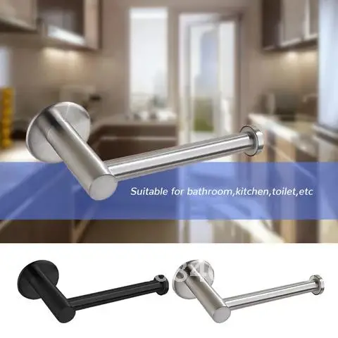 

Wall Mount Stainless Steel Toilet Paper Holder Bathroom Kitchen Roll Paper Accessory Tissue Towel Holders Accessories Hold