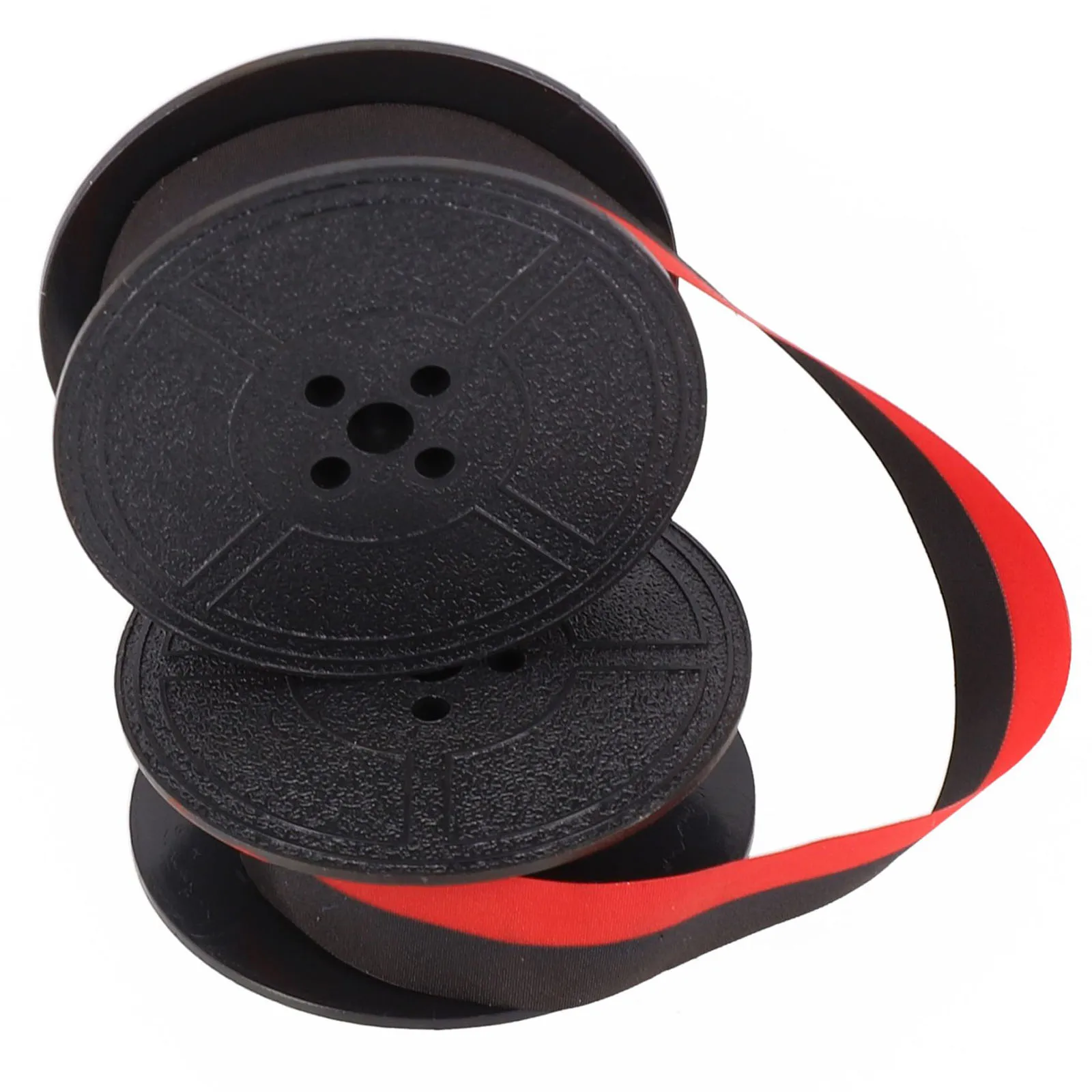 1 Sets Typewriter Ink Ribbon Portable Typewriter Ribbons Red Black Double Circle Calculator NylonRibbon Typewriter Ribbons Parts ribbons tie black yellow medal ribbons tied with high quality unisex gymnastics special offer ribbon red curling medals