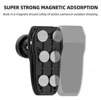 Magnetic Action Camera 360 Degree Rotary Hat Belt Backpack Clip Clamp Mount For DJl OSMO Action 6 5 Pro 4 Go Pro 13 12 11 10 9 5
