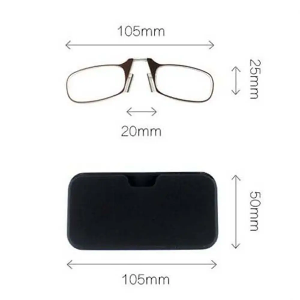 Reading Glasses Nose Clip Reading Glasses without temples +1.0-+3.0 Legless Nose Glasses Lazy Rimless Transparent Eyeglasses