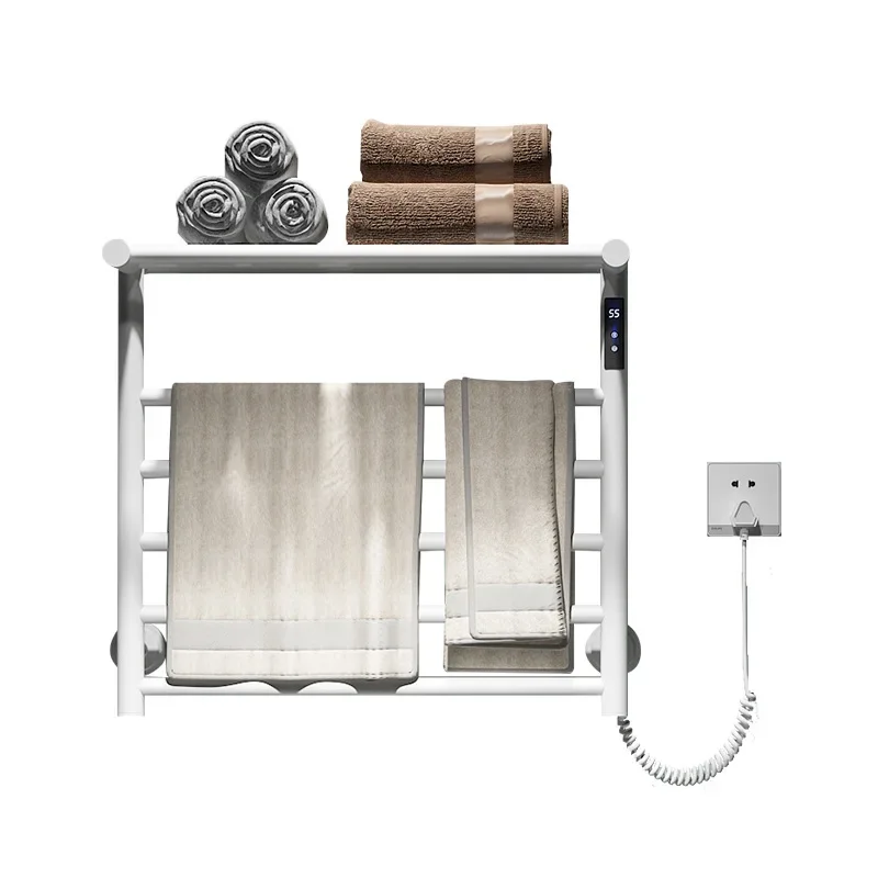 Concealed electric towel rack Drying rack Stainless steel carbon fiber heated towel bar