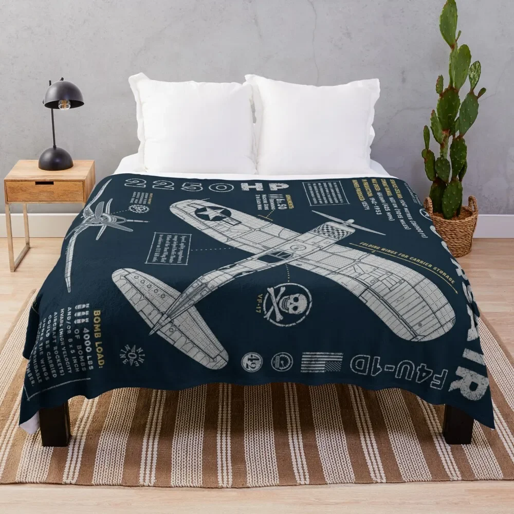 

F4U Corsair Throw Blanket Beach christmas decoration Blankets