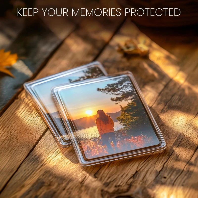 Photo Frame 12/20Pcs Small Blank Photo Frame Insert Fridge Magnets Mini Magnetic Refrigerator Photo Picture Frames