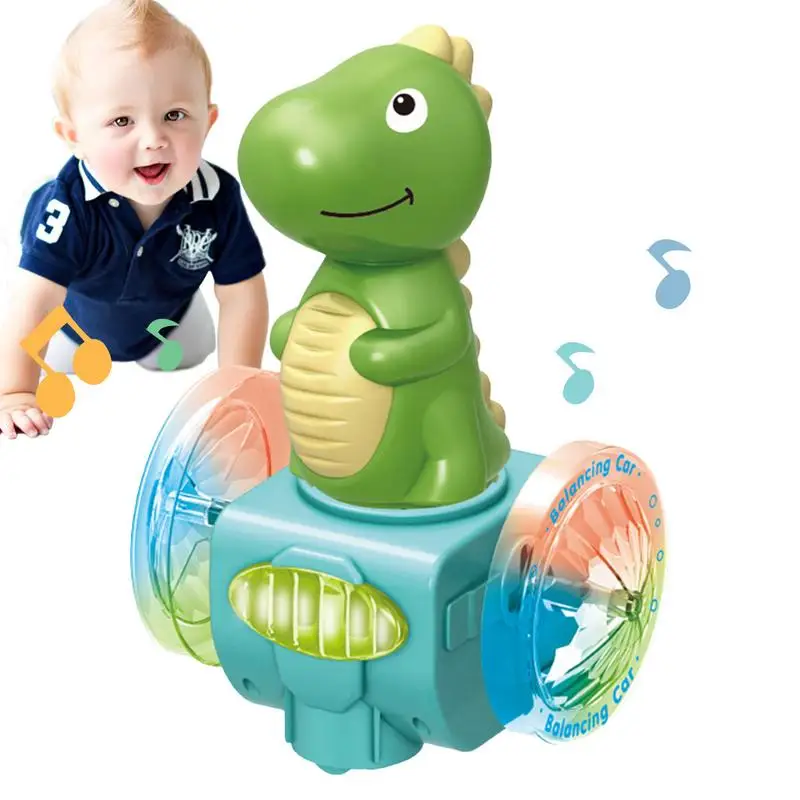 

Kids Crawling Toys Interactive Light Up Musical crawling Cartoon Dinosaur Touch & Go Kids Learning Educational Development Toy
