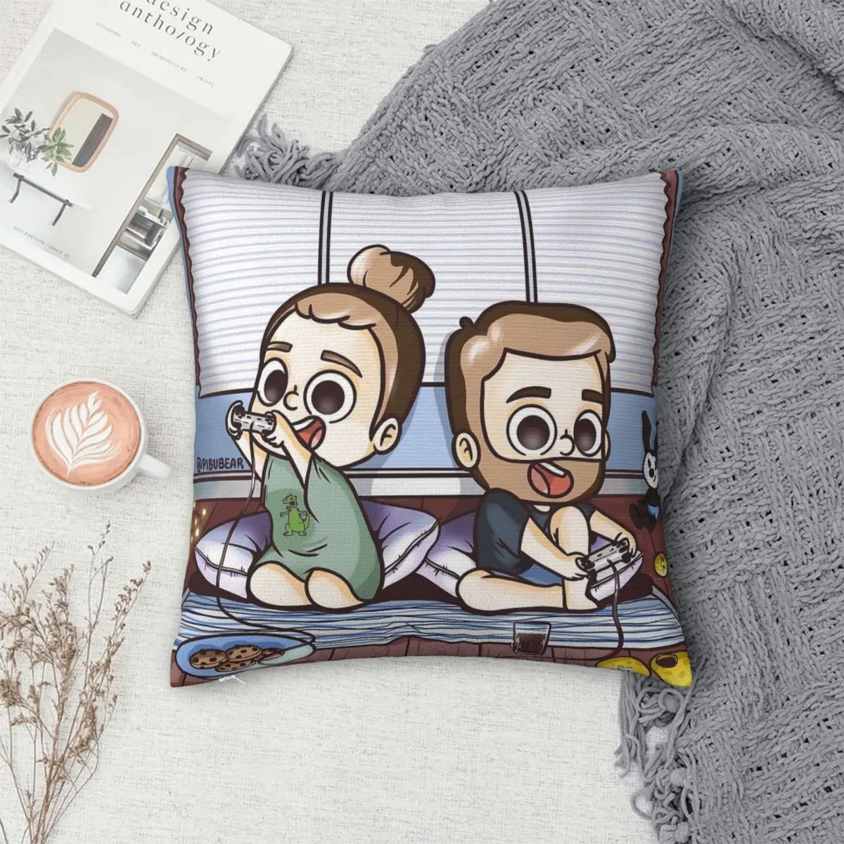 

Let'S Play Together Pillowcase Polyester Pillows Cover Cushion Comfort Throw Pillow Sofa Decorative Cushions Used for Bedroom