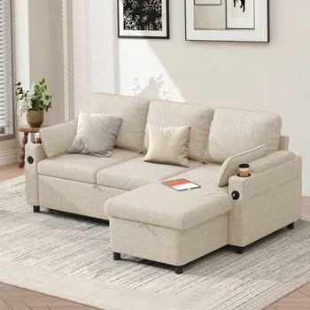 L-Shaped Sleeper Sofa 15