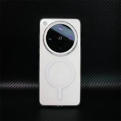 Luxury Transparent Magnetic Phone Case - Slim Hard Back Cover with Fashionable Bumper Design for Find X8 Ultra (WHITE)