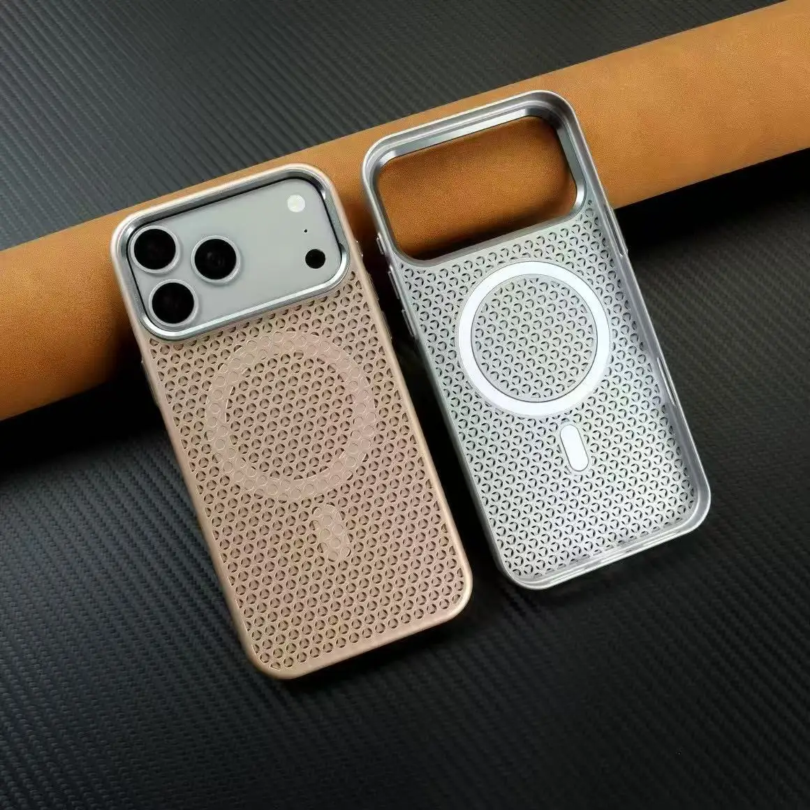Honeycomb Magnetic Cooling Case with Heat Dissipation and Wireless Charging Compatibility