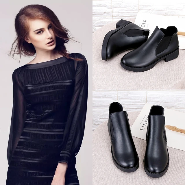 Buy Pavers Low Heel Black Ankle Boots from the Next UK online shop