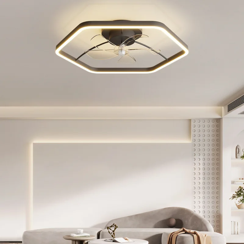 

20" Ceiling Fan with Lights and Remote Dimmable Low Profile Ceiling Fans Flush Mount Ceiling Fan Light for Bedroom Living Room