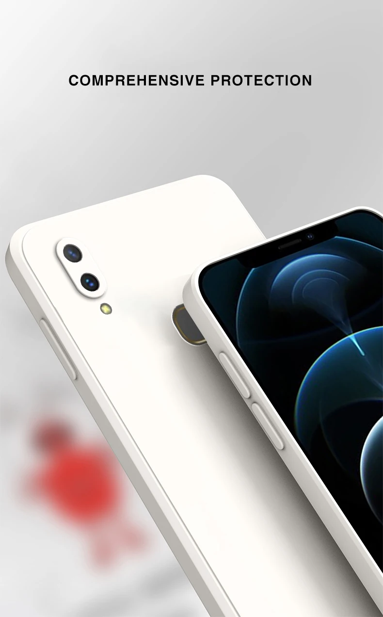 Coque quadratische Telefon hülle für xiaomi redmi note 5 6 7 8 8t 9 9s 10s 10 pro redmi 8 8a 9 9a 9c 10a 10c flüssige Silikon hülle – Detail 6