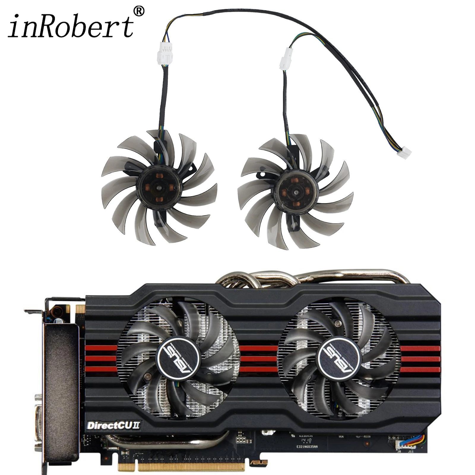 2 Pz/Lotto 75Mm Fd7010H12S Gtx750Ti Sostituzione Ventola Di Raffreddamento Per Asus Gtx 660 750 760 1050 Ti R7 260X Ventola Di Raffreddamento Della Sc