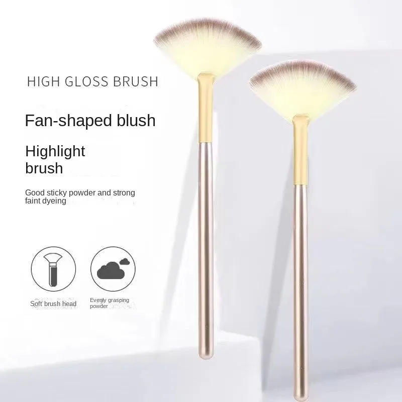 3Pcs Wooden Handle Fan Brushes Soft Facial Brushes Makeup Brush Cosmetic Applicator Tools Soft Fiber for Glycolic Peel Mask