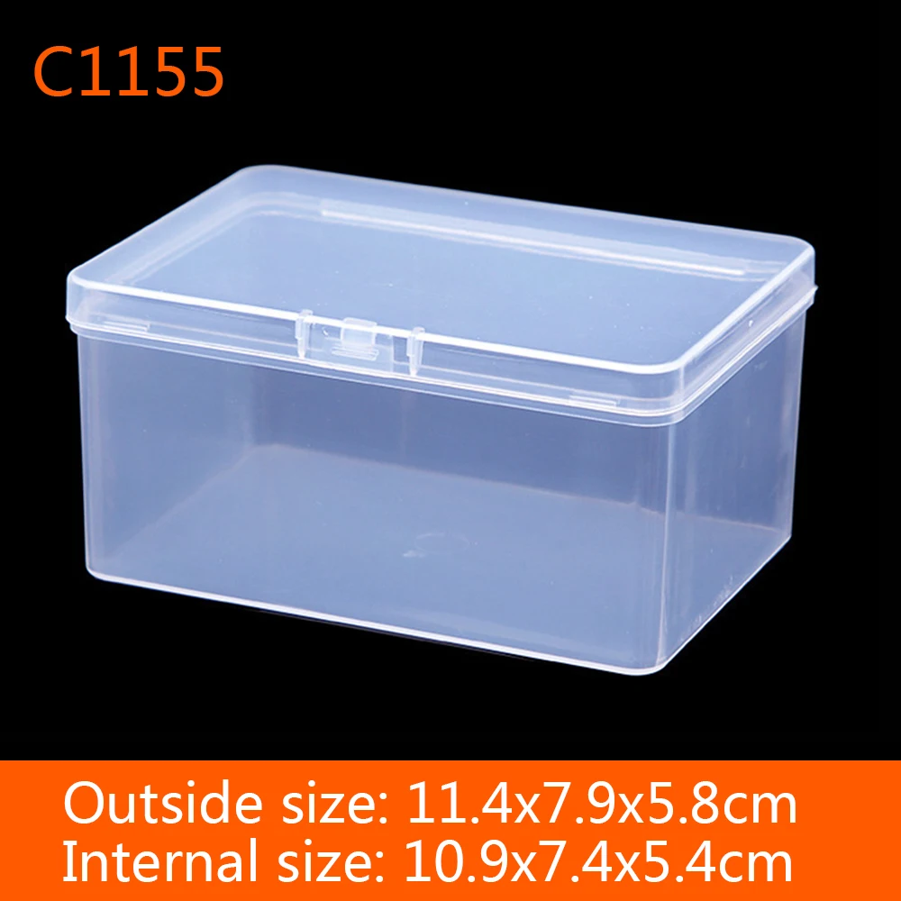 1pc Rectangular Plastic Transparent With Lid Storage Box Collection  Container Case Home Storage Organization Cosmetics Storage - Storage Boxes  & Bins - AliExpress