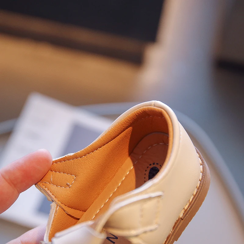Baby Children's Leather Shoes Four Seasons Models Brown Soft Boys Girls Baby Casual Shoes Beige Fashion Kid Walking leather shoes kids shoes