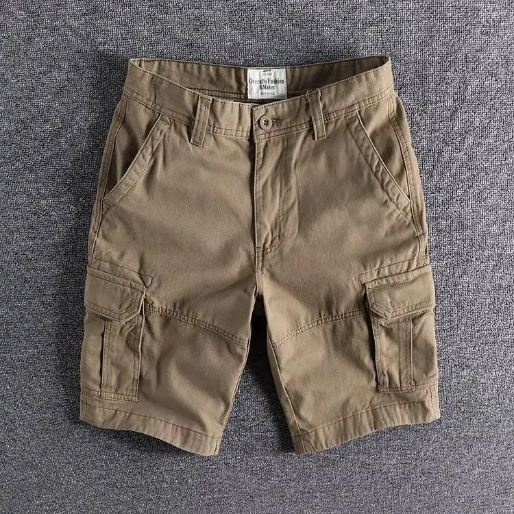 Harajuku Fashion Streetwear Summer Shorts Men's Camo Cargo Knee Length Work Twill Cotton Loose Fit Camouflage Shorts for Men 3
