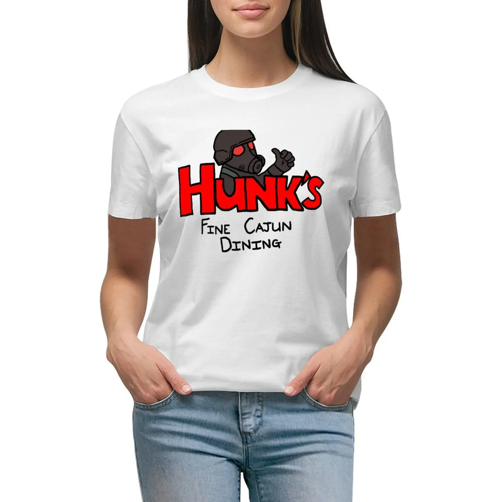 

HUNK's Fine Cajun Dining T-shirt kawaii clothes vintage clothes korean fashion Women's tops