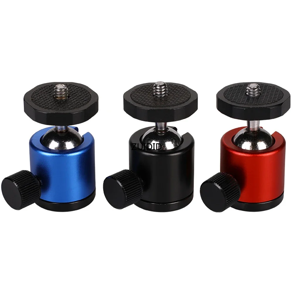 

ZUIDID Mini Ball Head Max Loading 2Kg 1/4" Mount for Camera Tripod For Flash SB800 SB900 580EX II Mobile Camera Gimbal