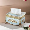 1Pcs gold storage tissue box Nordic style light luxury gilded decorative storage box suitable for living room/bathroom cabinets 3