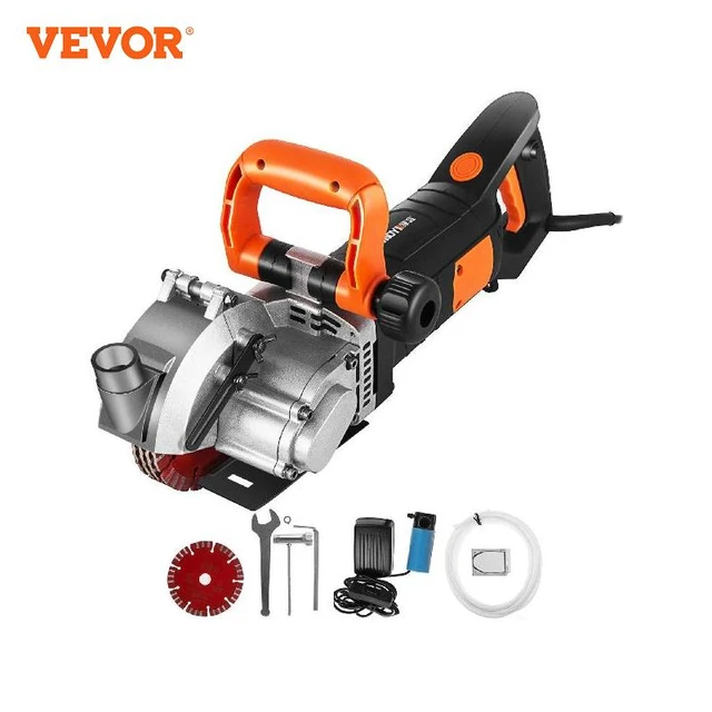 VEVOR 4800W Rainureuse 42 mm de largeur de coupe, machine de découpe de  rainures murales 41 mm de profondeur de coupe, machine à rainurer les murs  avec 8 lames de scie 5