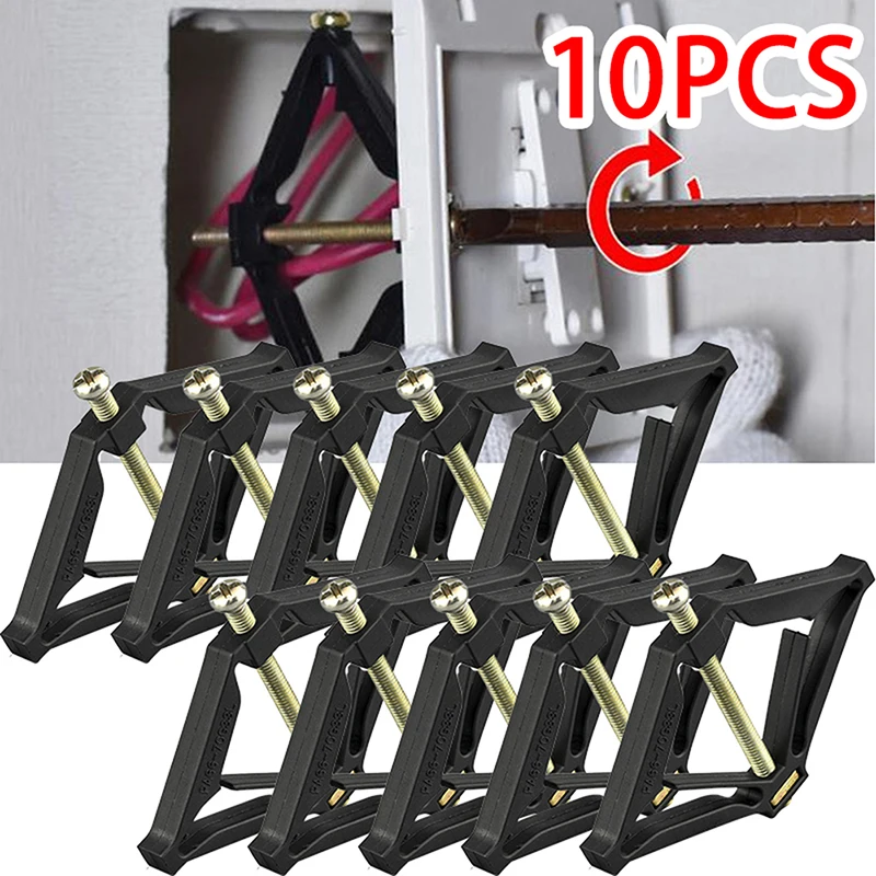 10 Sets Restorer Support Rod 86 Type Cassette Repairer Dark Box Screw Switch Old Socket Boxes Replacement Fixed Wall Repair Box
